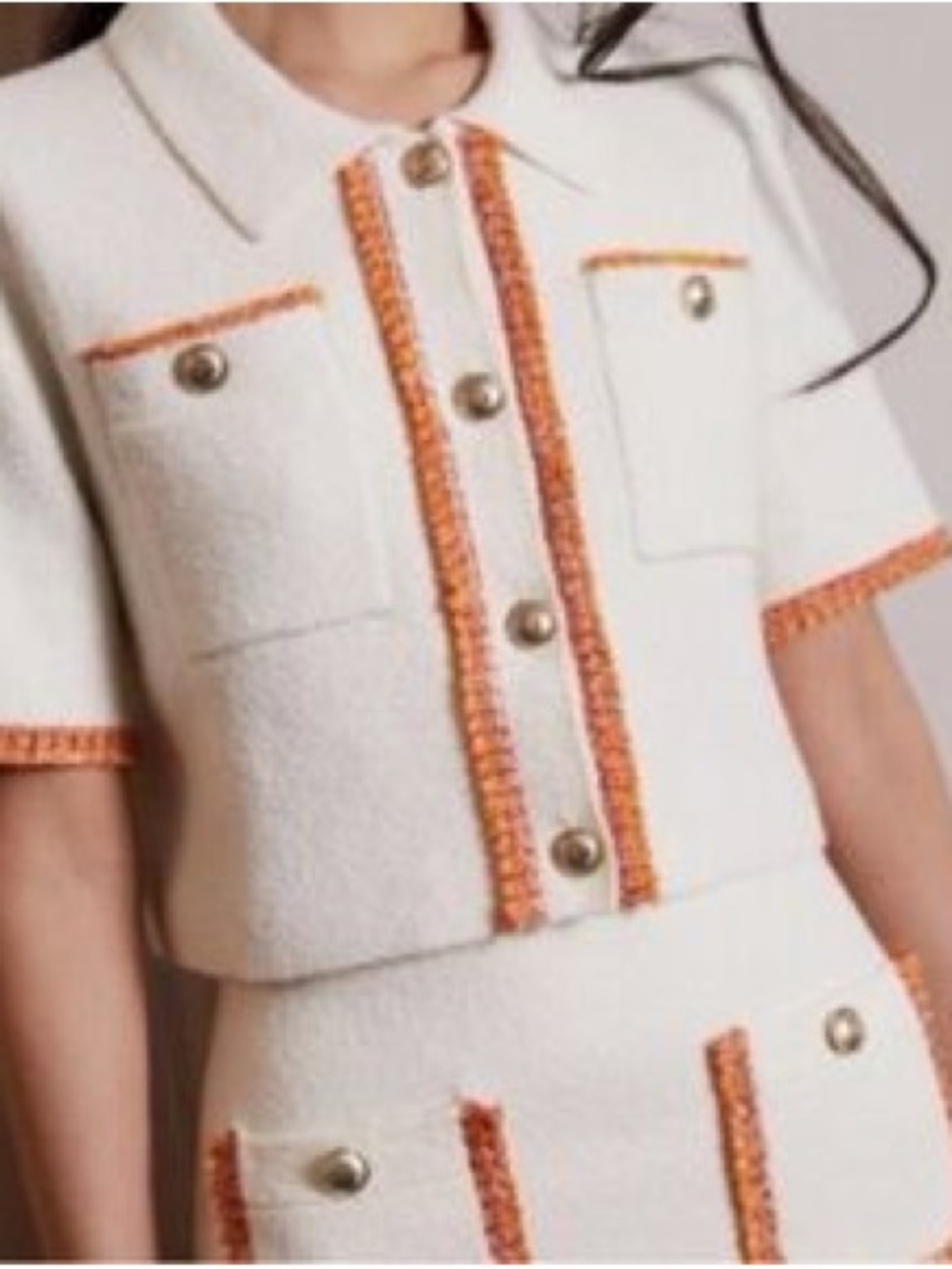Maje Tweed Top